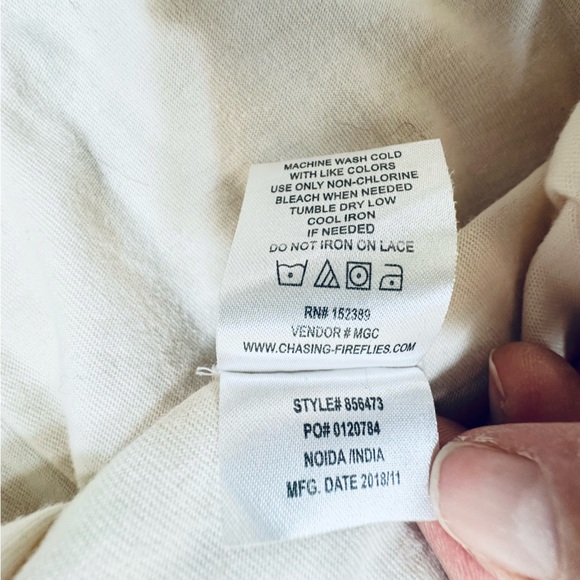 Chasing Fireflies Lace Ivory Midi Dress Unique Sleeveless Girls Size 10 - Picture 11 of 12